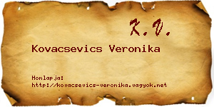 Kovacsevics Veronika névjegykártya